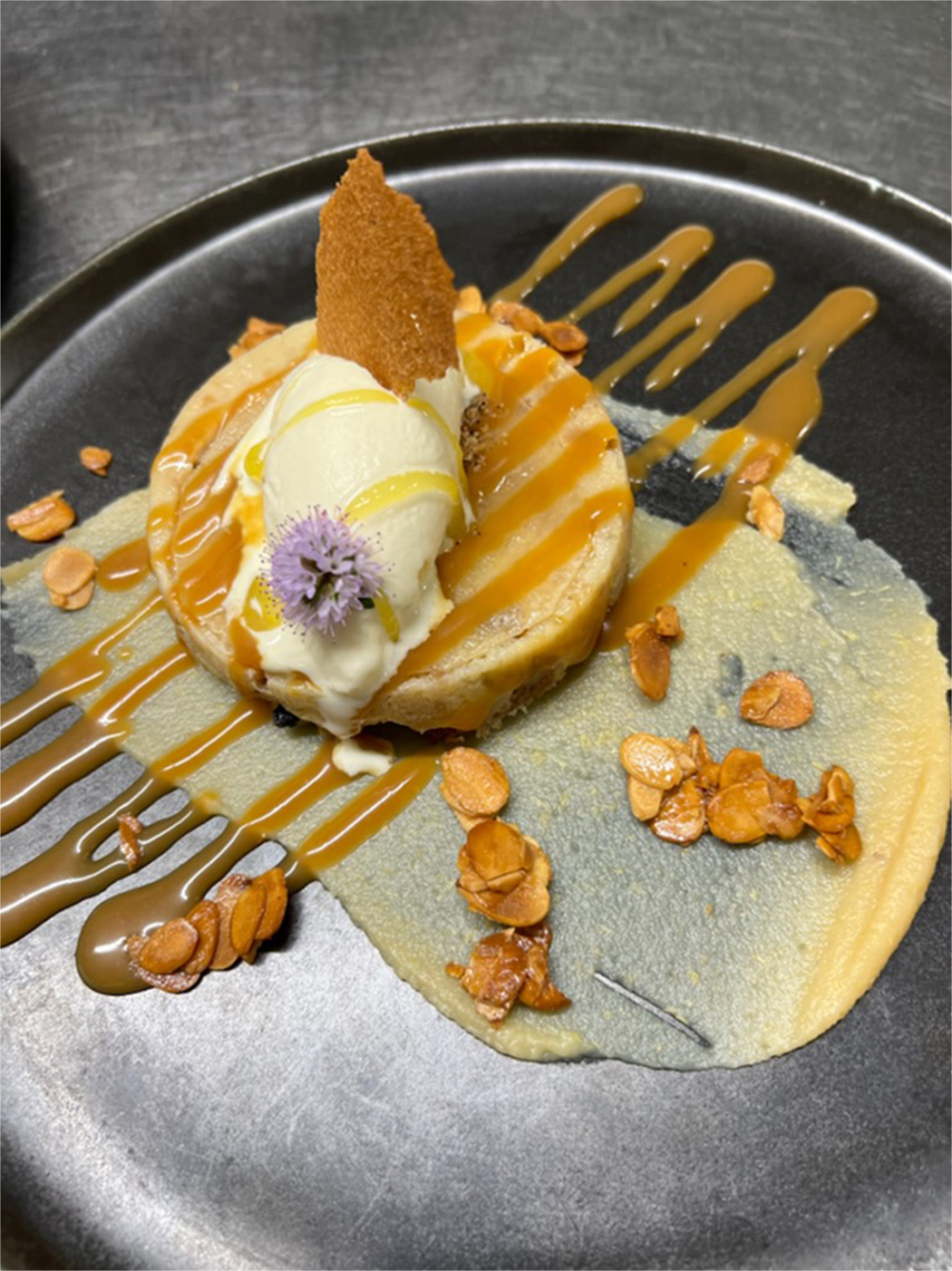 Pudding de pain aux coings