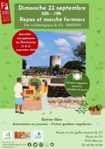 Flyer marché & repas fermier à Barzan